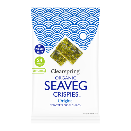 Seaveg Crispies (gerösteter Nori Snack) - Original, BIO, Clearspring, 4g